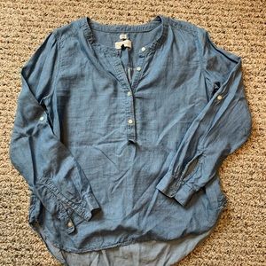 Denim 3/4 length sleeve shirt
